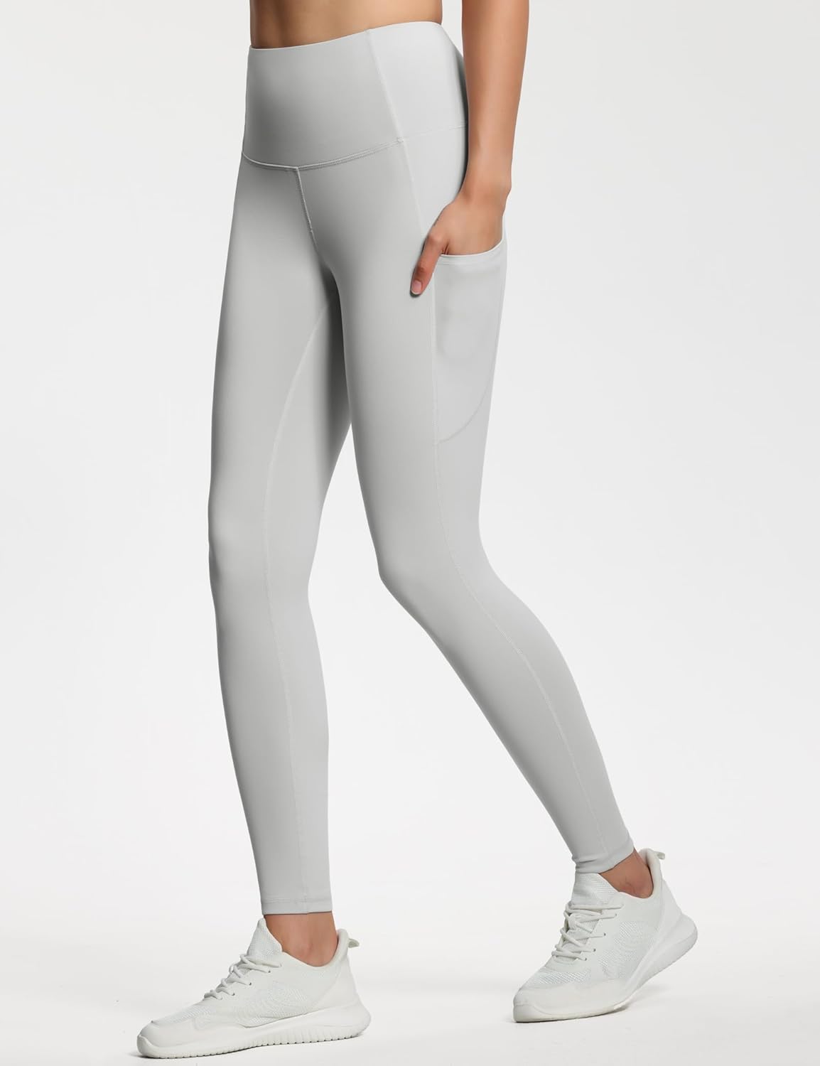 Thick High Waist Yoga Pants with Pockets, Tummy Control Workout Running Yoga Leggings for Women - Colors A