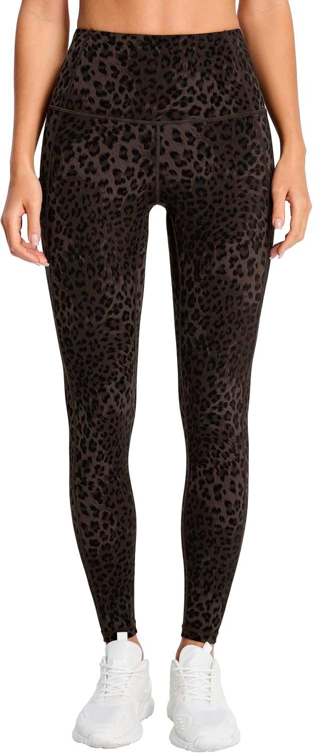 Thick High Waist Yoga Pants with Pockets, Tummy Control Workout Running Yoga Leggings for Women - Colors A
