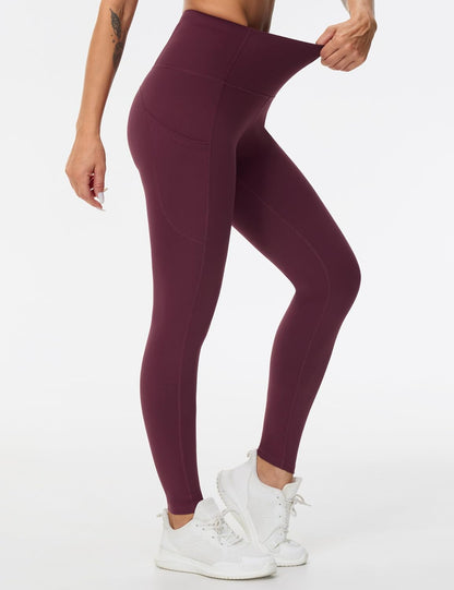 Thick High Waist Yoga Pants with Pockets, Tummy Control Workout Running Yoga Leggings for Women - Colors A
