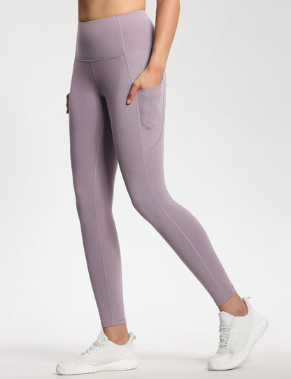 Thick High Waist Yoga Pants with Pockets, Tummy Control Workout Running Yoga Leggings for Women - Colors A