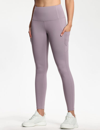 Thick High Waist Yoga Pants with Pockets, Tummy Control Workout Running Yoga Leggings for Women - Colors A