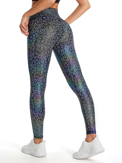 Thick High Waist Yoga Pants with Pockets, Tummy Control Workout Running Yoga Leggings for Women - Colors A