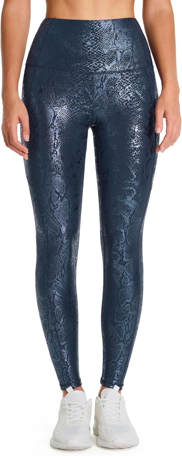 Thick High Waist Yoga Pants with Pockets, Tummy Control Workout Running Yoga Leggings for Women - Colors A