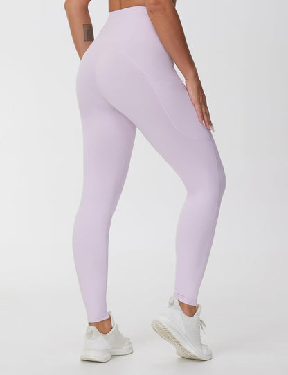 Thick High Waist Yoga Pants with Pockets, Tummy Control Workout Running Yoga Leggings for Women - Colors A