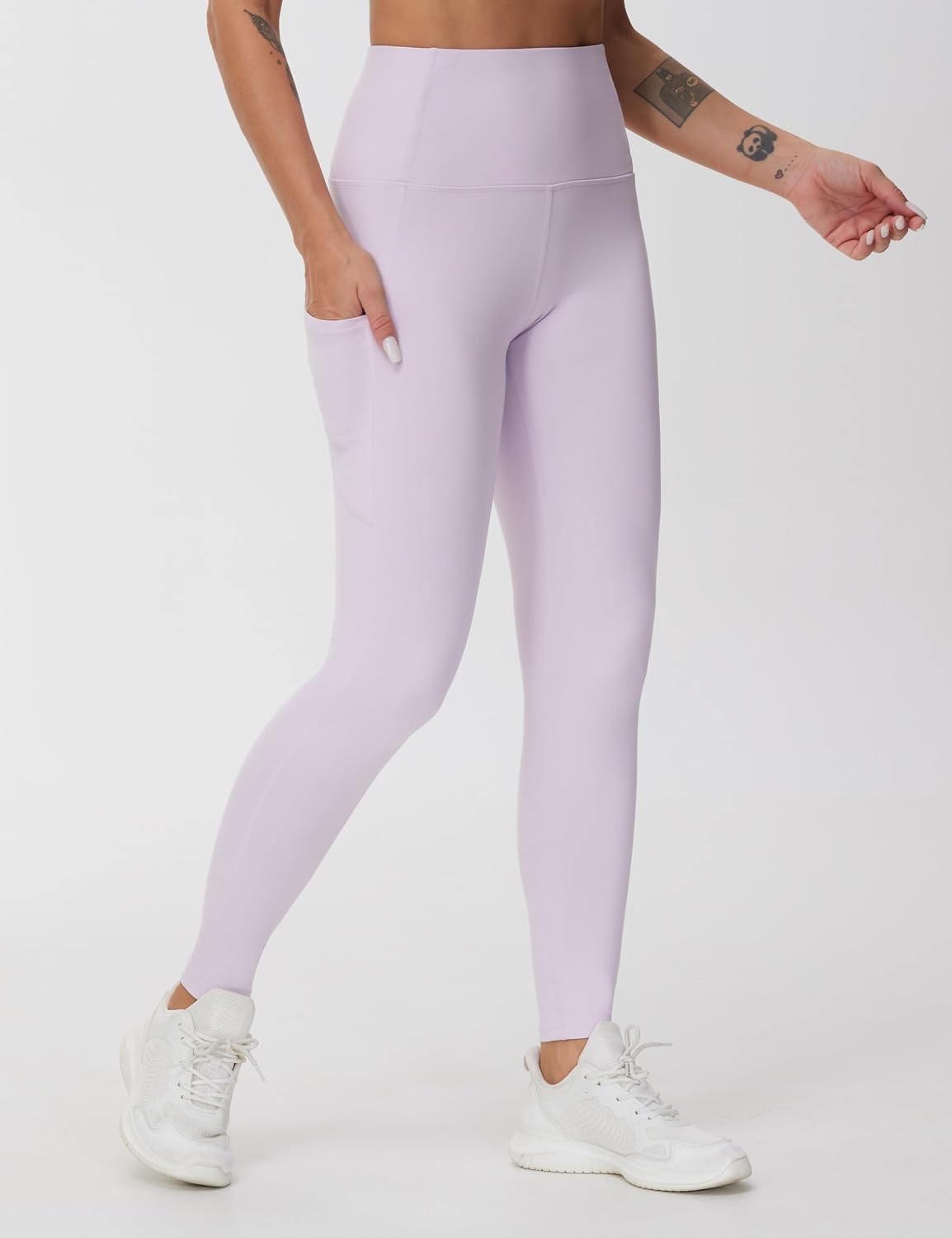 Thick High Waist Yoga Pants with Pockets, Tummy Control Workout Running Yoga Leggings for Women - Colors A