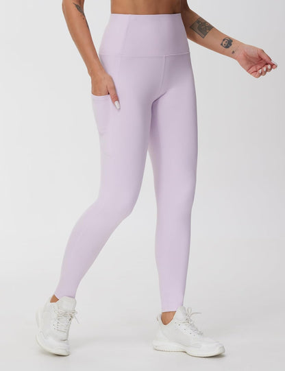Thick High Waist Yoga Pants with Pockets, Tummy Control Workout Running Yoga Leggings for Women - Colors A
