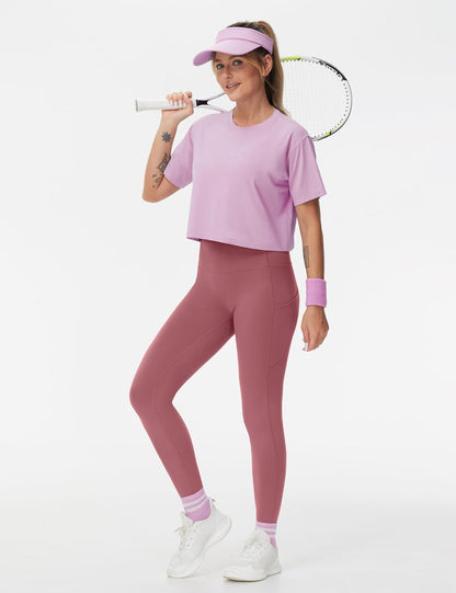 Thick High Waist Yoga Pants with Pockets, Tummy Control Workout Running Yoga Leggings for Women - Colors A