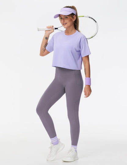Thick High Waist Yoga Pants with Pockets, Tummy Control Workout Running Yoga Leggings for Women - Colors A