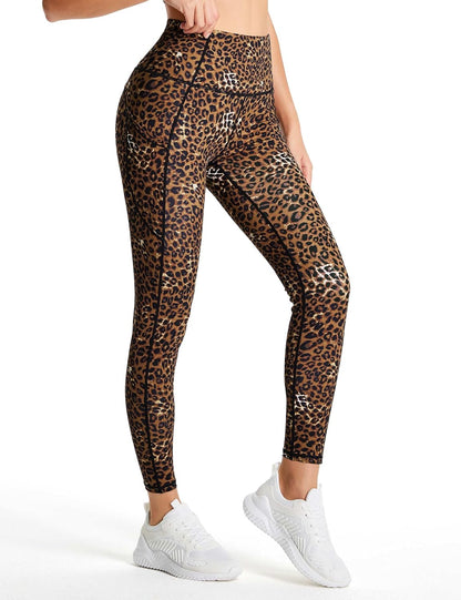 Thick High Waist Yoga Pants with Pockets, Tummy Control Workout Running Yoga Leggings for Women - Colors A