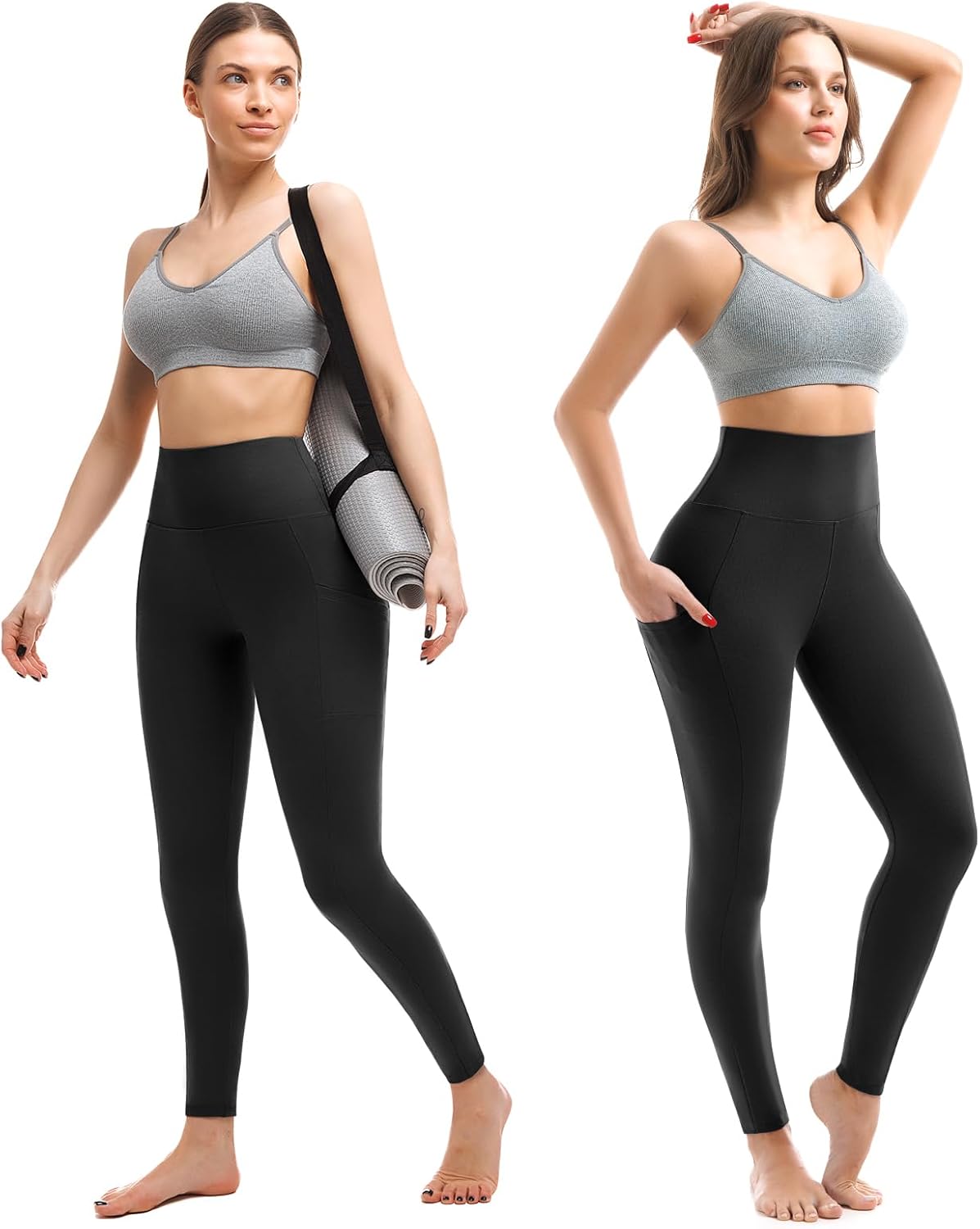 Leggings with Pockets for Women, High Waisted Buttery Soft Womens Leggings for Gym Yoga Workout