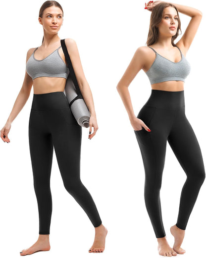 Leggings with Pockets for Women, High Waisted Buttery Soft Womens Leggings for Gym Yoga Workout
