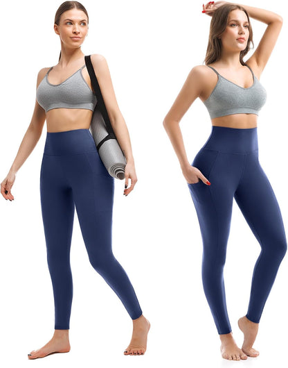 Leggings with Pockets for Women, High Waisted Buttery Soft Womens Leggings for Gym Yoga Workout