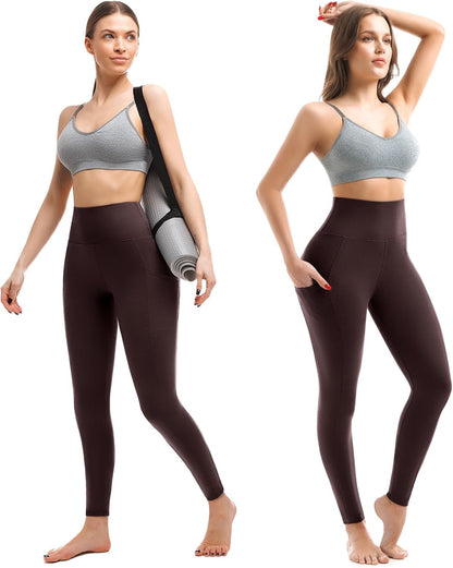 Leggings with Pockets for Women, High Waisted Buttery Soft Womens Leggings for Gym Yoga Workout