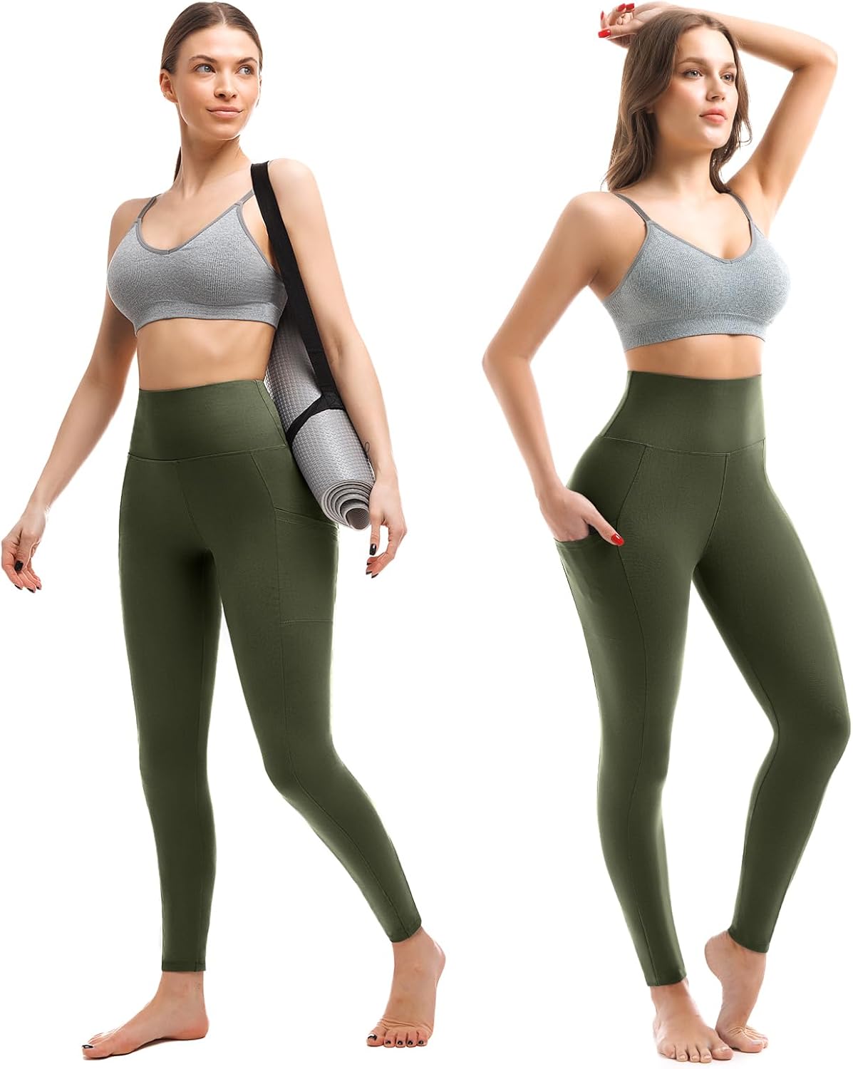Leggings with Pockets for Women, High Waisted Buttery Soft Womens Leggings for Gym Yoga Workout