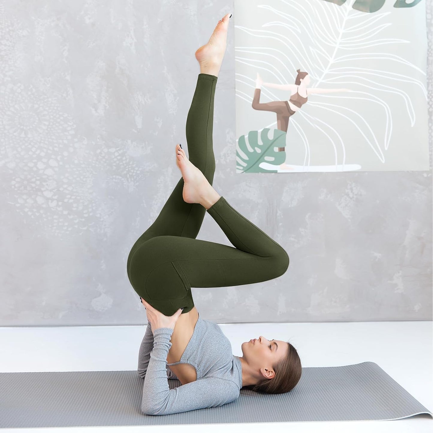 Leggings with Pockets for Women, High Waisted Buttery Soft Womens Leggings for Gym Yoga Workout