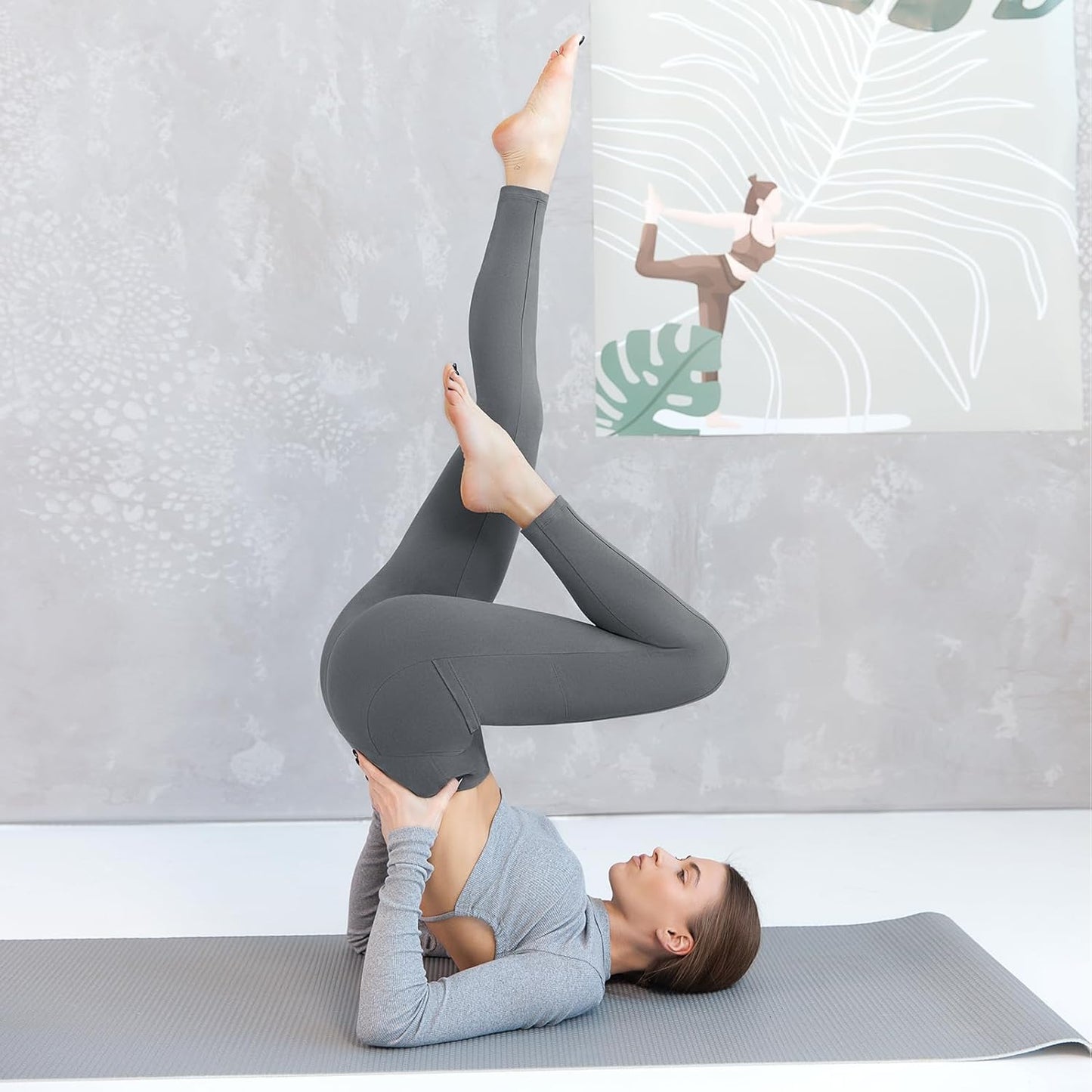 Leggings with Pockets for Women, High Waisted Buttery Soft Womens Leggings for Gym Yoga Workout