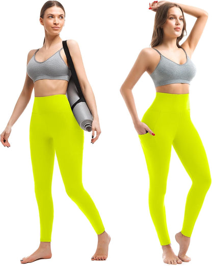 Leggings with Pockets for Women, High Waisted Buttery Soft Womens Leggings for Gym Yoga Workout