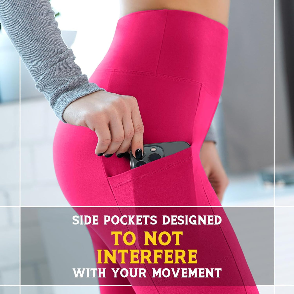 Leggings with Pockets for Women, High Waisted Buttery Soft Womens Leggings for Gym Yoga Workout