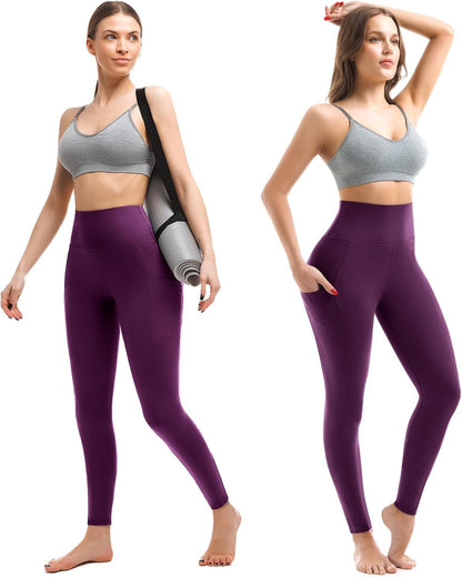 Leggings with Pockets for Women, High Waisted Buttery Soft Womens Leggings for Gym Yoga Workout