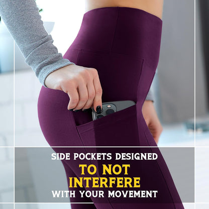 Leggings with Pockets for Women, High Waisted Buttery Soft Womens Leggings for Gym Yoga Workout