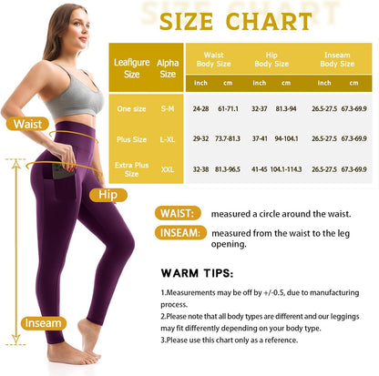 Leggings with Pockets for Women, High Waisted Buttery Soft Womens Leggings for Gym Yoga Workout
