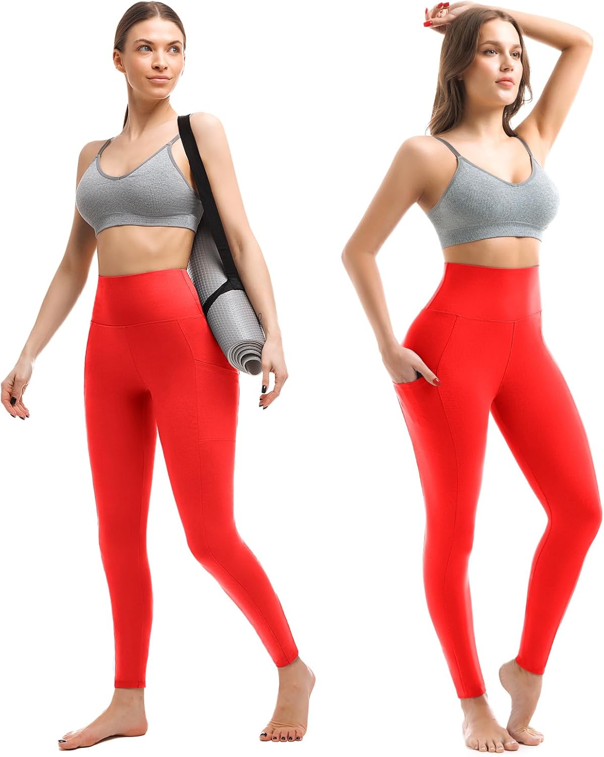 Leggings with Pockets for Women, High Waisted Buttery Soft Womens Leggings for Gym Yoga Workout