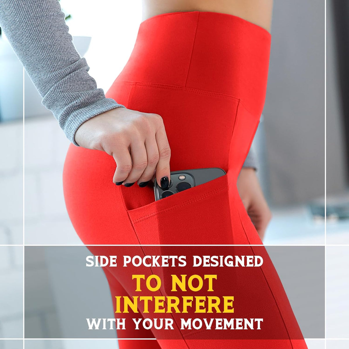 Leggings with Pockets for Women, High Waisted Buttery Soft Womens Leggings for Gym Yoga Workout