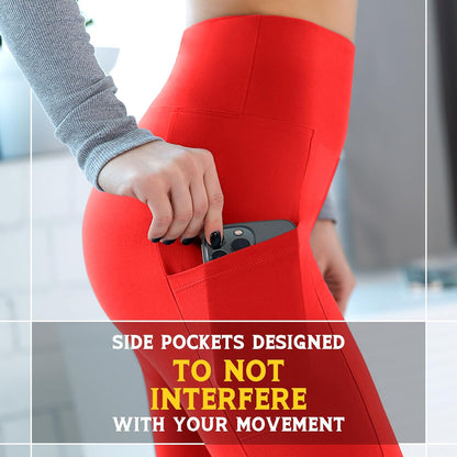 Leggings with Pockets for Women, High Waisted Buttery Soft Womens Leggings for Gym Yoga Workout