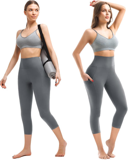 Leggings with Pockets for Women, High Waisted Buttery Soft Womens Leggings for Gym Yoga Workout