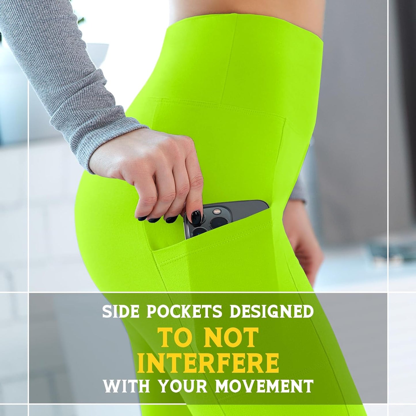 Leggings with Pockets for Women, High Waisted Buttery Soft Womens Leggings for Gym Yoga Workout