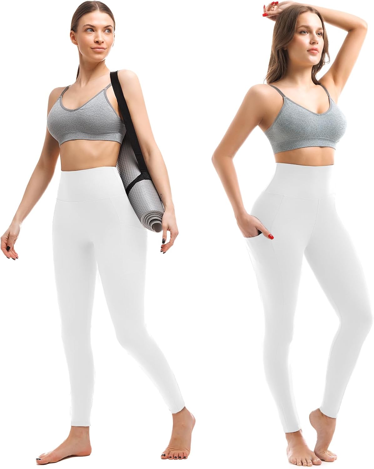 Leggings with Pockets for Women, High Waisted Buttery Soft Womens Leggings for Gym Yoga Workout