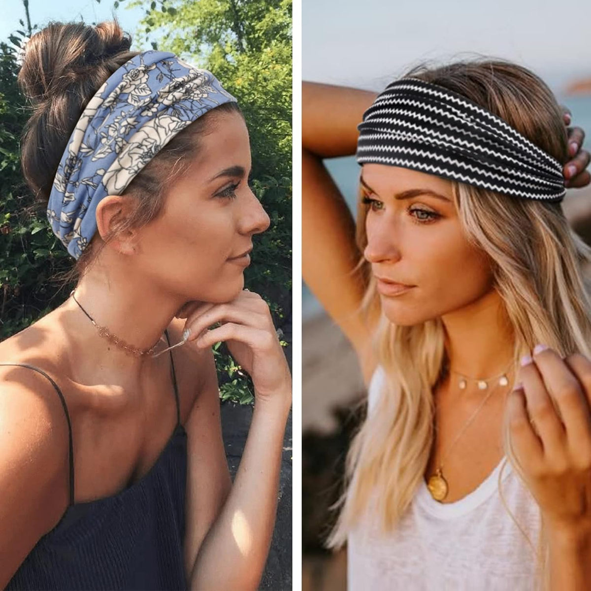 Women's Headbands Yoga Workout Exercise Headbands for Women Cute Elastic Hair Bands for Women’s Hair Tie Dye Bandeau Headband Sweatbands