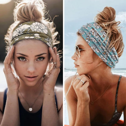 Women's Headbands Yoga Workout Exercise Headbands for Women Cute Elastic Hair Bands for Women’s Hair Tie Dye Bandeau Headband Sweatbands