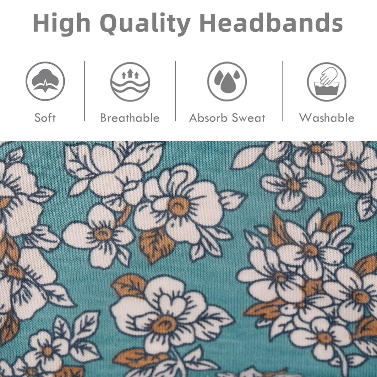 Women's Headbands Yoga Workout Exercise Headbands for Women Cute Elastic Hair Bands for Women’s Hair Tie Dye Bandeau Headband Sweatbands