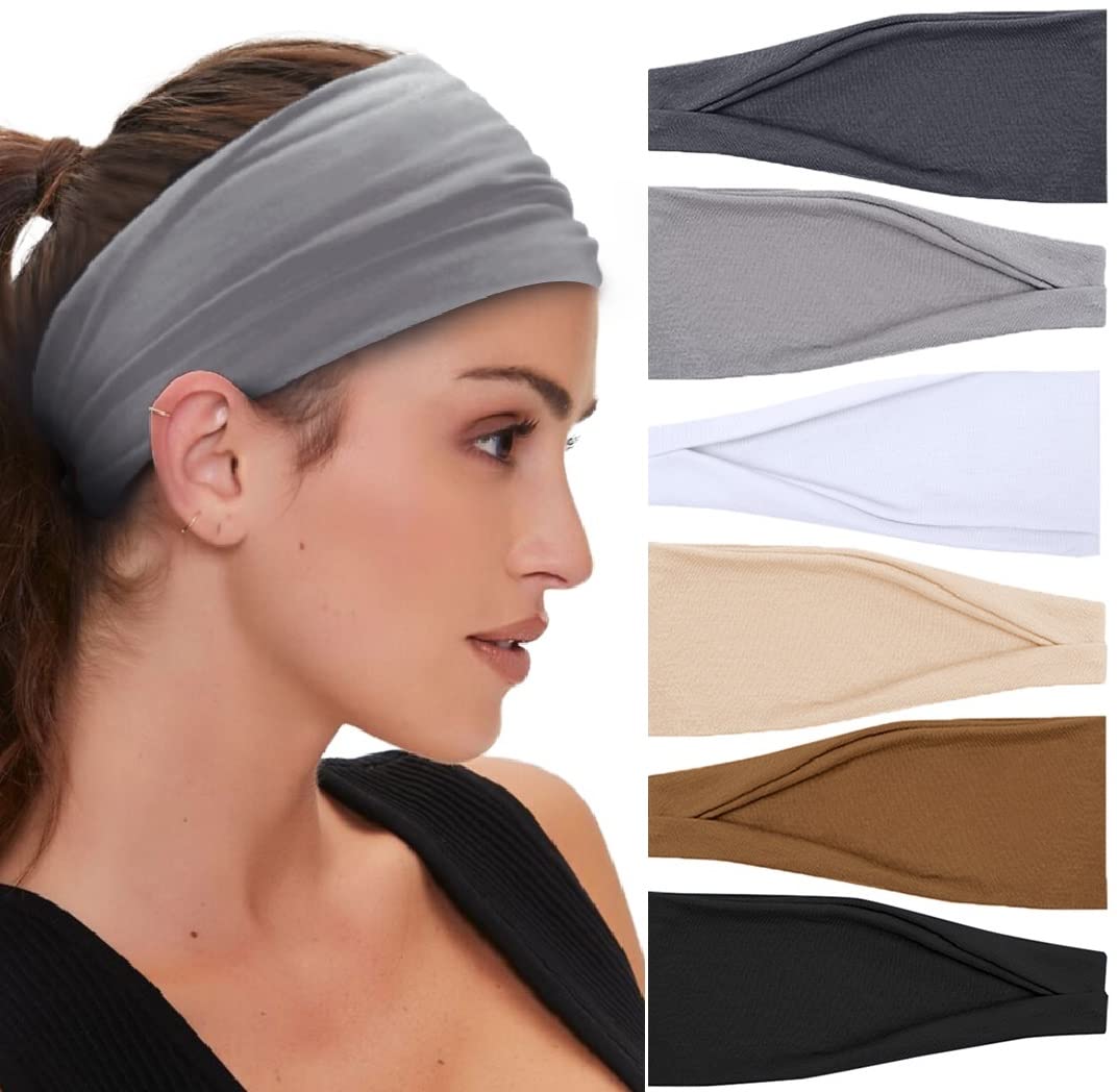 Women's Headbands Yoga Workout Exercise Headbands for Women Cute Elastic Hair Bands for Women’s Hair Tie Dye Bandeau Headband Sweatbands