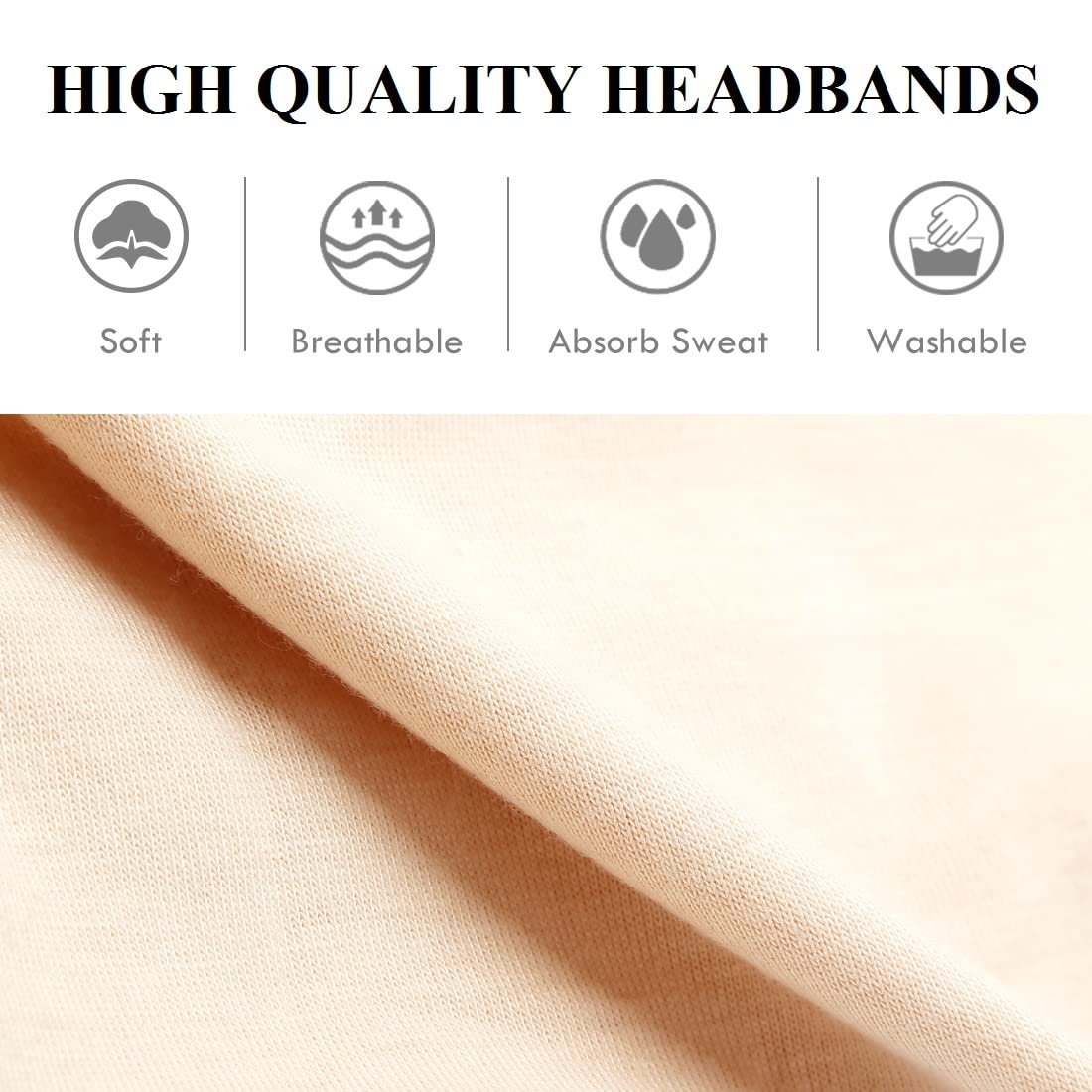 Women's Headbands Yoga Workout Exercise Headbands for Women Cute Elastic Hair Bands for Women’s Hair Tie Dye Bandeau Headband Sweatbands