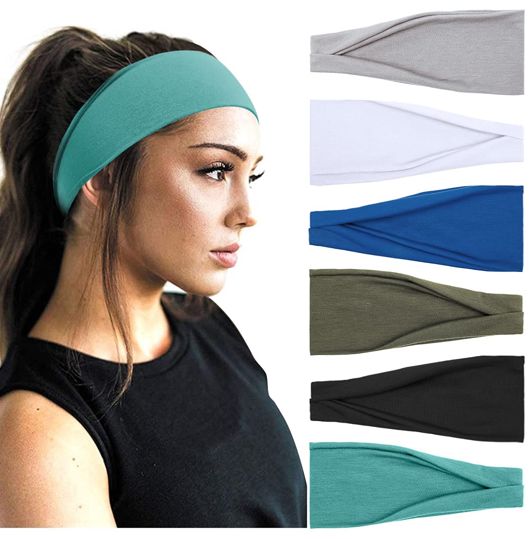 Women's Headbands Yoga Workout Exercise Headbands for Women Cute Elastic Hair Bands for Women’s Hair Tie Dye Bandeau Headband Sweatbands