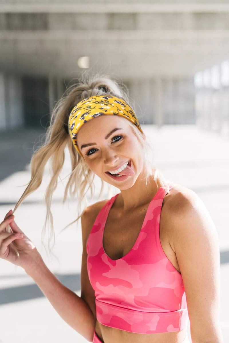 Women's Headbands Yoga Workout Exercise Headbands for Women Cute Elastic Hair Bands for Women’s Hair Tie Dye Bandeau Headband Sweatbands
