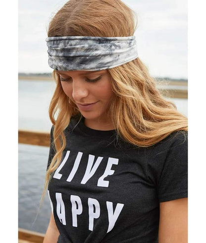 Women's Headbands Yoga Workout Exercise Headbands for Women Cute Elastic Hair Bands for Women’s Hair Tie Dye Bandeau Headband Sweatbands