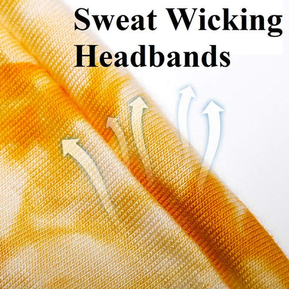 Women's Headbands Yoga Workout Exercise Headbands for Women Cute Elastic Hair Bands for Women’s Hair Tie Dye Bandeau Headband Sweatbands