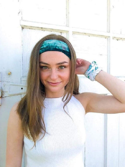 Women's Headbands Yoga Workout Exercise Headbands for Women Cute Elastic Hair Bands for Women’s Hair Tie Dye Bandeau Headband Sweatbands