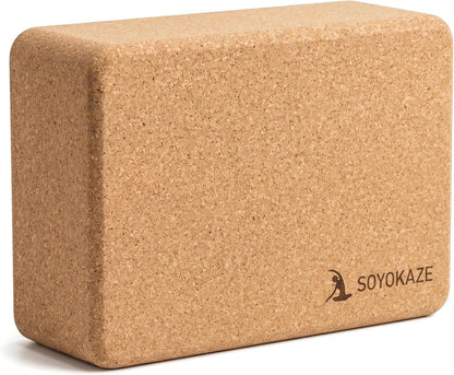 Cork Yoga Blocks,Natural Cork Soft Non-Slip Yoga Blocks, High Density & Eco Friendly Yoga Accessories for Women| Men,Lightweight, Odor-Resistant, Perfect Yoga Equipment