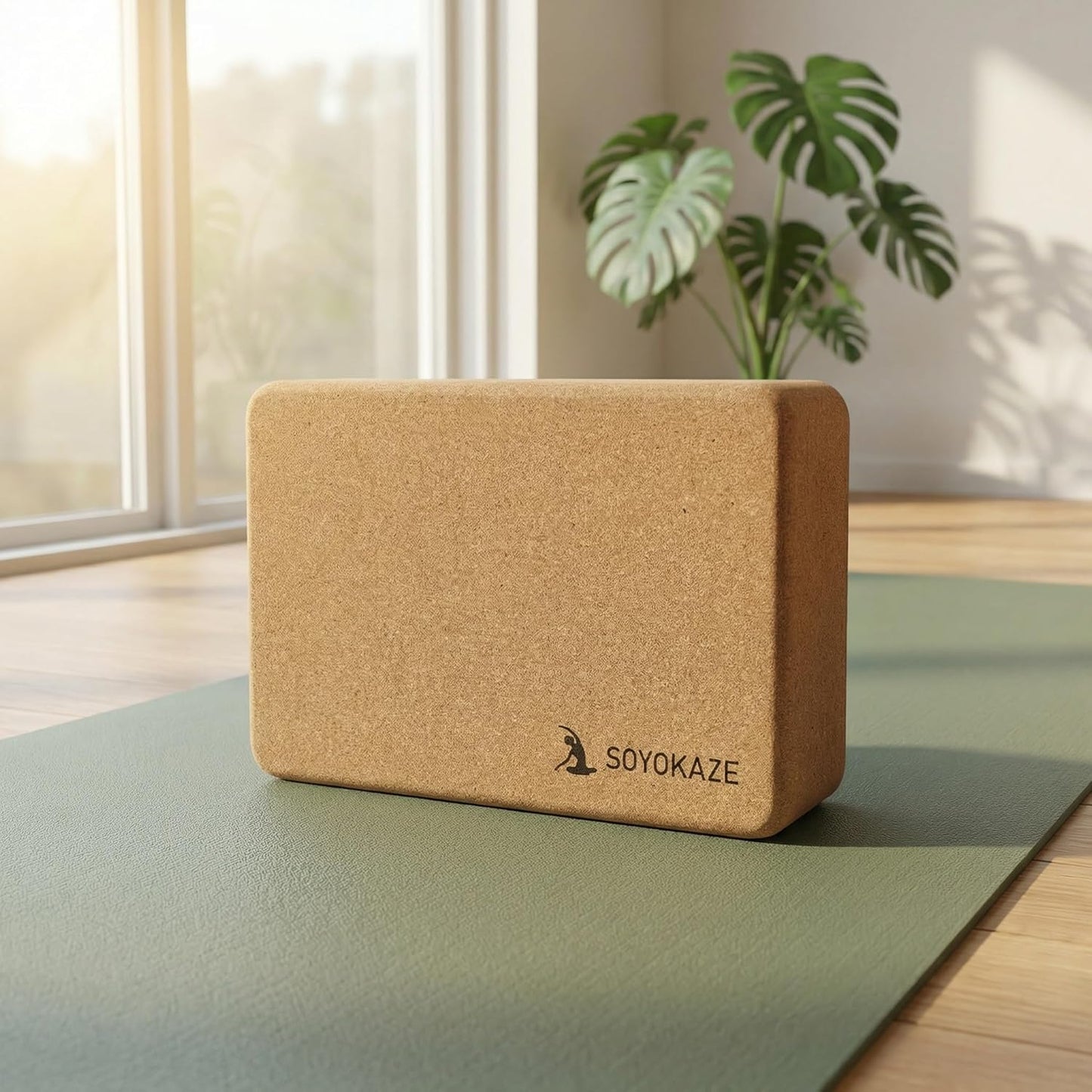 Cork Yoga Blocks,Natural Cork Soft Non-Slip Yoga Blocks, High Density & Eco Friendly Yoga Accessories for Women| Men,Lightweight, Odor-Resistant, Perfect Yoga Equipment