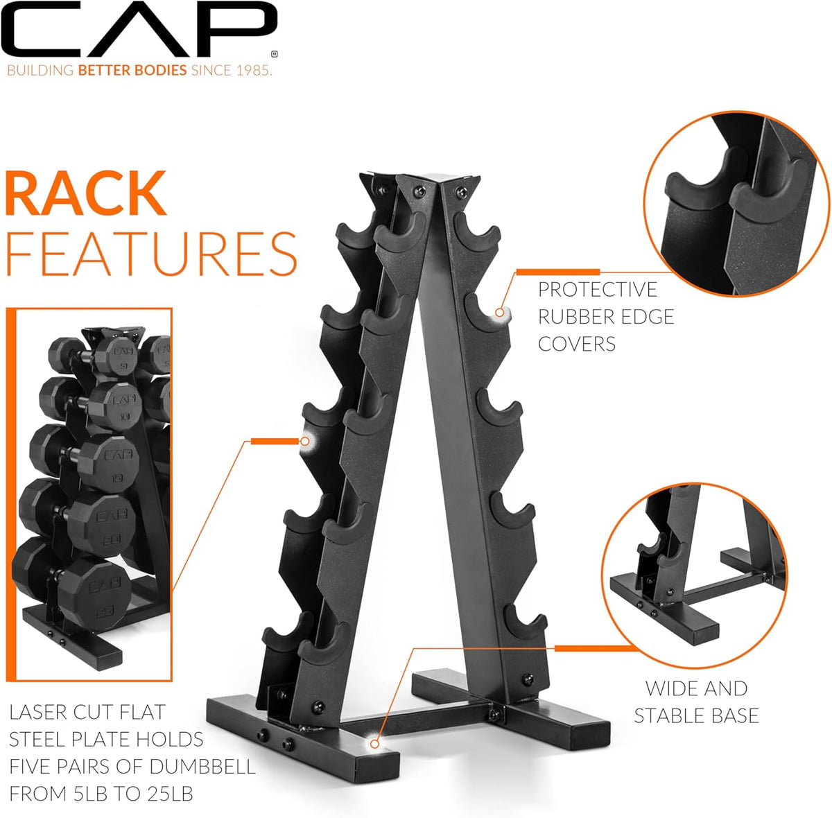 Barbell 150 LB Coated Hex Dumbbell Weight Set with Vertical Rack | Multiple Options