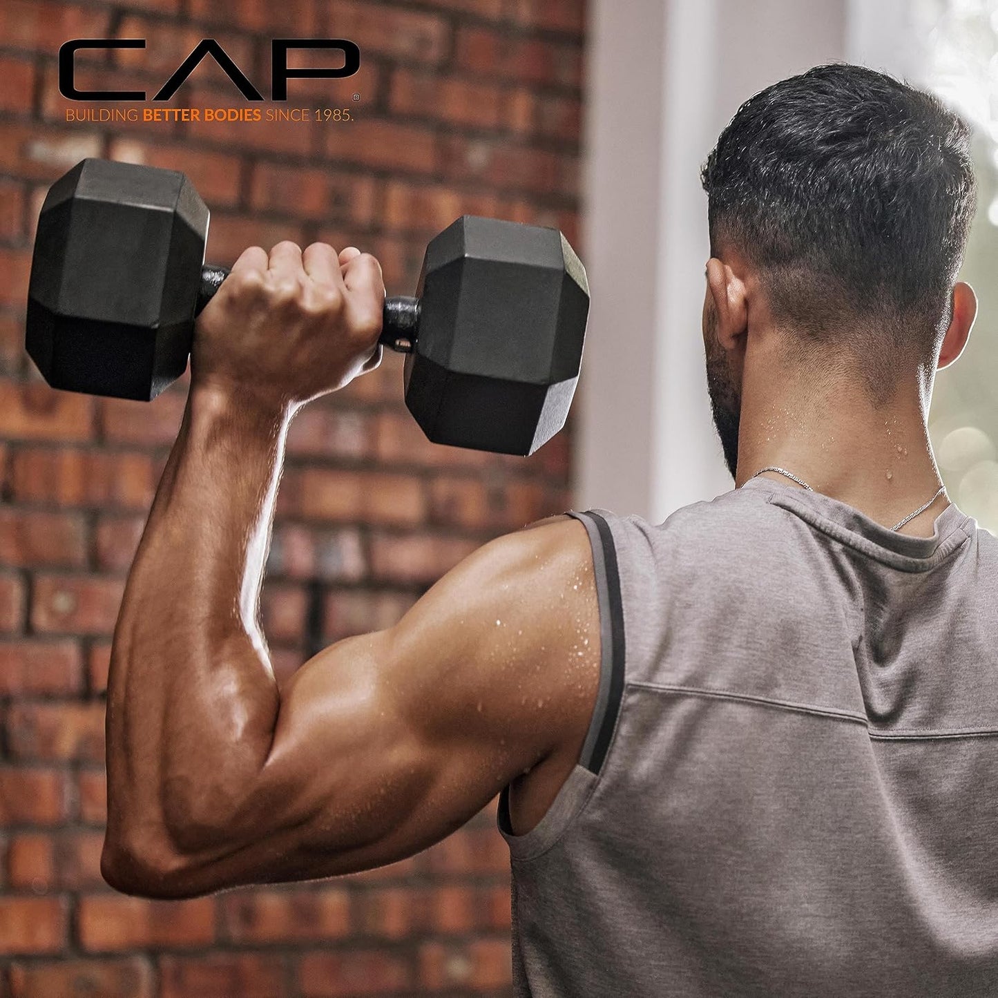 Barbell 150 LB Coated Hex Dumbbell Weight Set with Vertical Rack | Multiple Options