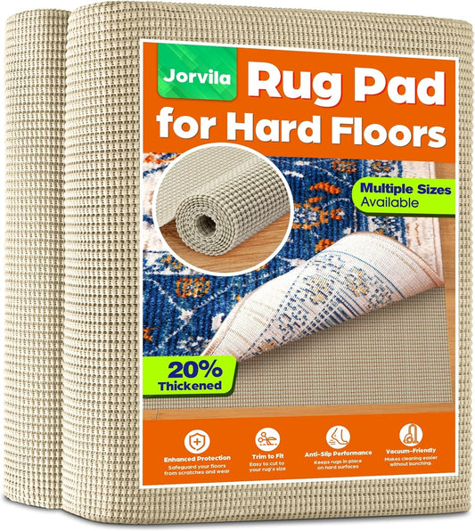 Non-Slip Rug Pad Gripper 2x8 Feet, Thick Cushioned Carpet Pad for Hardwood Floors, Anti Skid Mat for Kitchen Hallway Runner, Strong Grip Drawer Shelf and Cabinet Liner