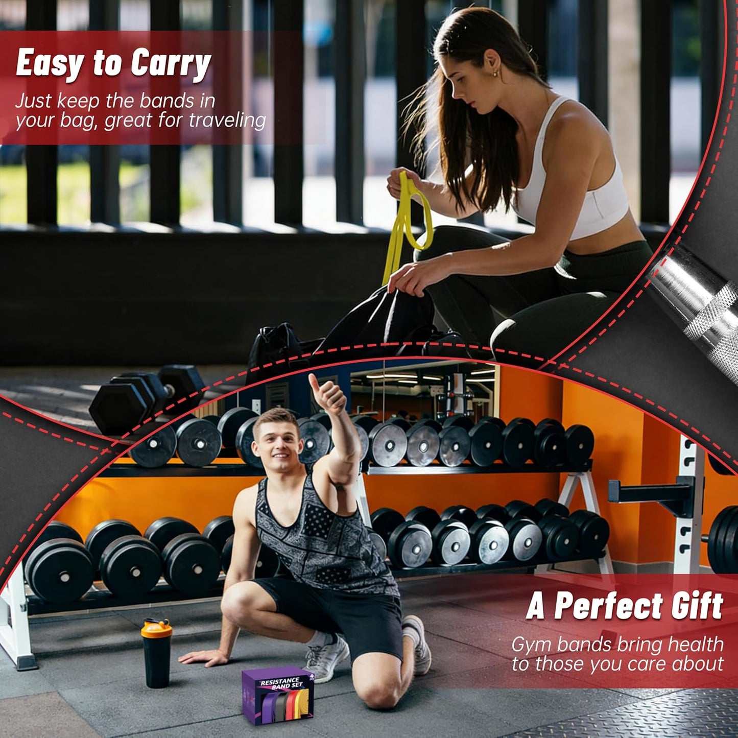 Resistance Bands for Working Out, 4-Level Pull Up Assistance Bands, Exercise Bands for Women & Men, Stretch Workout Bands for Full-Body Training, Fitness, Physical Therapy, Pull Up Bands at Home, Gym