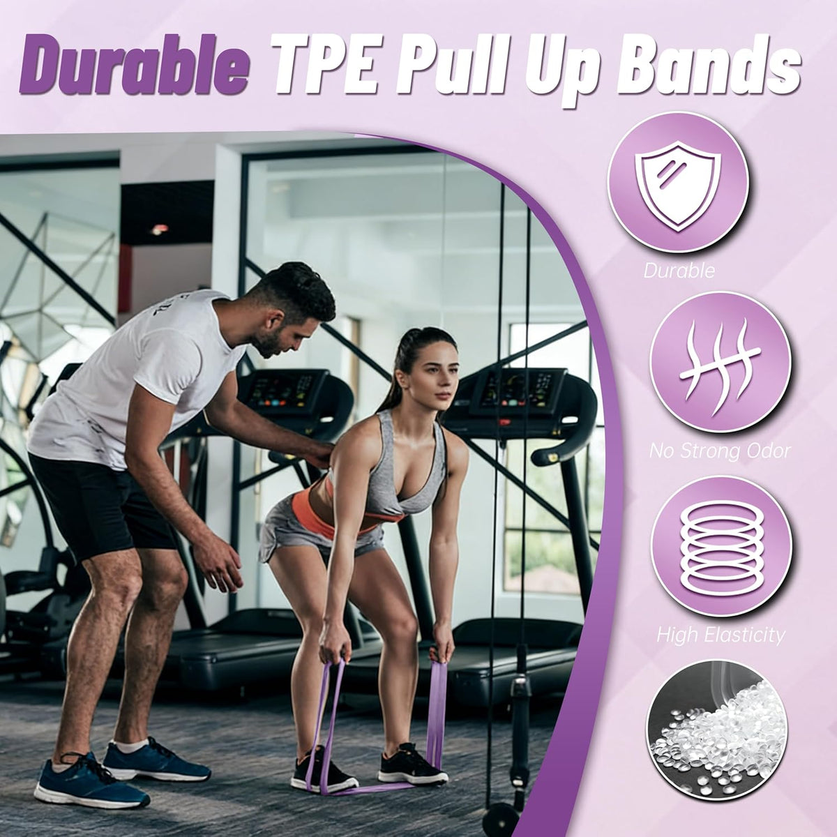 Resistance Bands for Working Out, 4-Level Pull Up Assistance Bands, Exercise Bands for Women & Men, Stretch Workout Bands for Full-Body Training, Fitness, Physical Therapy, Pull Up Bands at Home, Gym