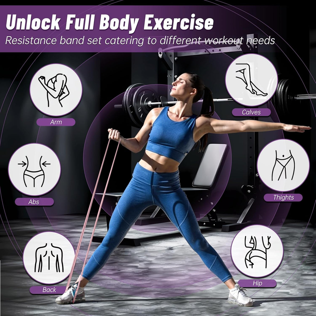 Resistance Bands for Working Out, 4-Level Pull Up Assistance Bands, Exercise Bands for Women & Men, Stretch Workout Bands for Full-Body Training, Fitness, Physical Therapy, Pull Up Bands at Home, Gym