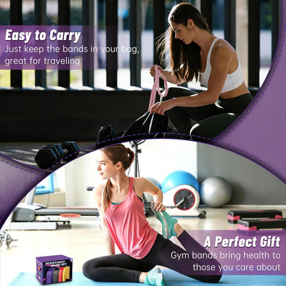 Resistance Bands for Working Out, 4-Level Pull Up Assistance Bands, Exercise Bands for Women & Men, Stretch Workout Bands for Full-Body Training, Fitness, Physical Therapy, Pull Up Bands at Home, Gym